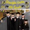 Glitter Straight Outta 8th Grade Party Decorations Banner Swirls, NO-DIY 8th Grade Graduation Decorations, Black Gold 8th Grade Graduation Banner Hanging Swirls, Middle School Graduation Decorations